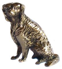 รูปปั้นทองเหลือง รูปปั้นหมาทองเหลืองโมเดลตุ๊กตาสุนัขพันธุ์โกลเด้นรีทรีฟเวอร์