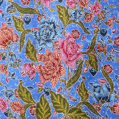ผ้าปาเต๊ะอินโดนีเซีย ผ้าถุงสำเร็จรูปสีน้ำเงินผ้าบาติกสวยๆ