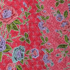 ผ้าปาเต๊ะอินโดนีเซีย ผ้าบาติกอินโดสีแดงผ้าถุงสวยๆ