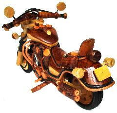 ของตกแต่งบ้าน โมเดลรถชอปเปอร์ฮาเล่ย์ไม้ของเล่นสมจริง Harley Davidson มอเตอร์ไซค์ Model