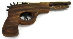 ของเล่นไม้ ปืนของเล่นทำจากไม้ปืนพกกระสุนยางหนังสติ๊ก