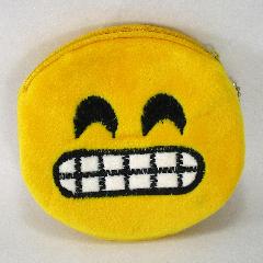 กระเป๋าใส่เหรียญ กระเป๋าอิโมจิยิ้มยิงฟันสีเหลืองใบเล็กใส่เหรียญ