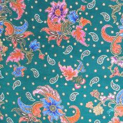 ผ้าปาเต๊ะอินโดนีเซีย ผ้าถุงสำเร็จรูปสีเขียวลายอินโดยี้ห้อเจ้าหญิง