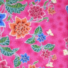 ผ้าปาเต๊ะอินโดนีเซีย ผ้าถุงสีชมพูหวานสำเร็จรูปแบบยาวจากประเทศอินโดนีเซีย